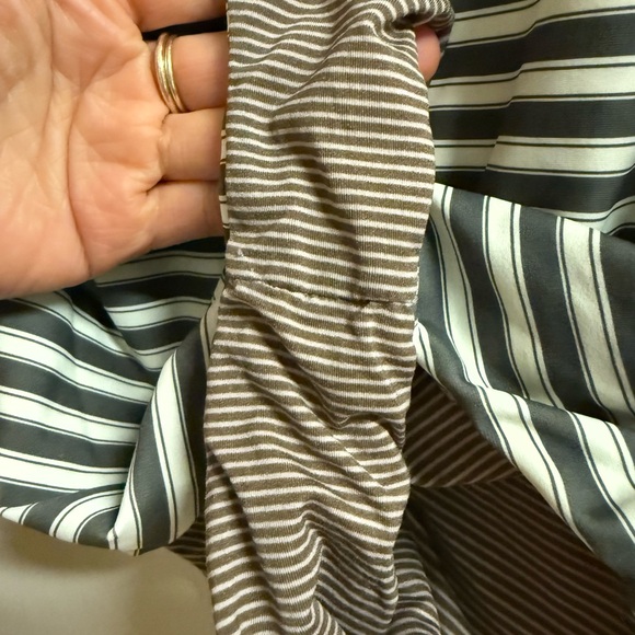 Acacia Swimwear Brown and White Striped Fabric - Picture 4 of 4